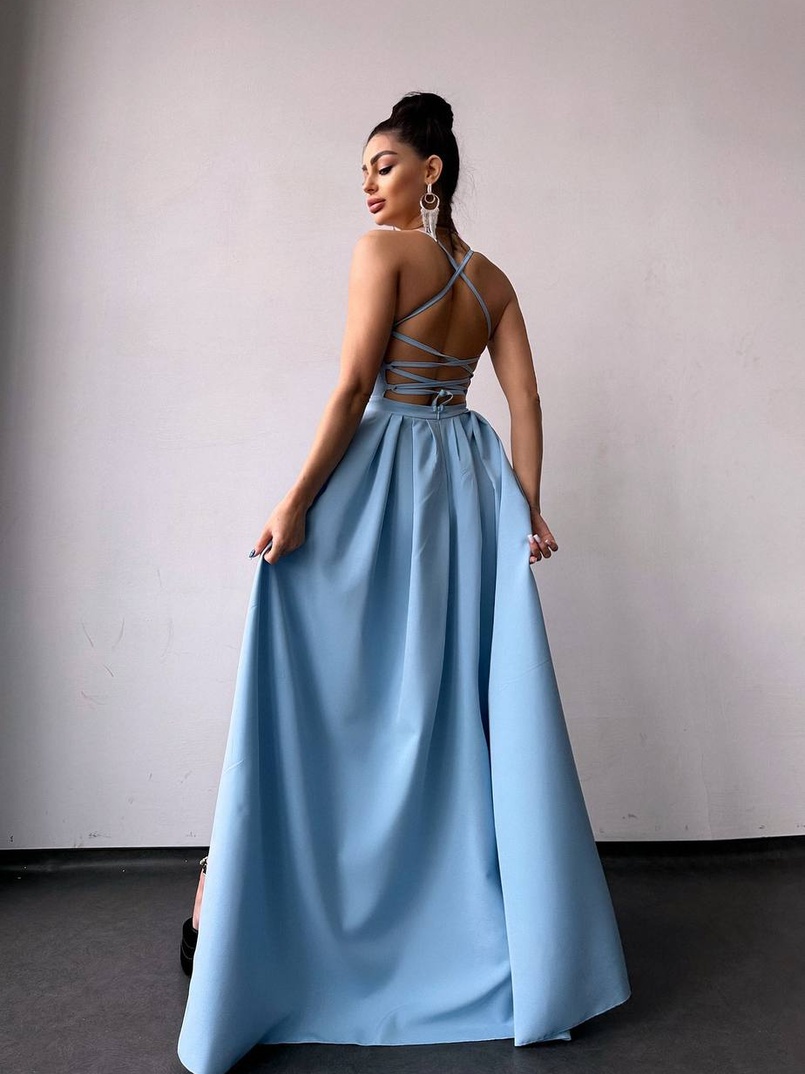 Сукня максі  зі шнурівкою на спинці | PUSHKA SHOP