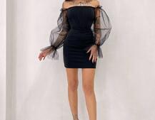 Сукня з корсетними елементами та об'ємними руквами з фатину Сукня з корсетними елементами та об'ємними руквами з фатину | PUSHKA SHOP