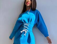 Тепле затишне худі over-size на флісі + корсет на шнурівці Можна носити з корсетом та без | PUSHKA SHOP