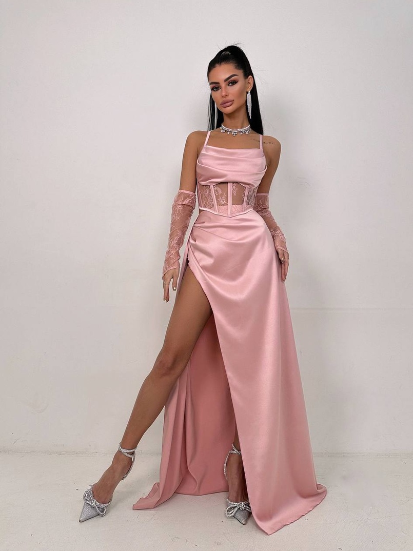 Комплект: корсет+ рукавички + спідниця максі | PUSHKA SHOP