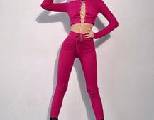 Костюм: легінси та топ з шнурівкою зі страз Костюм: легінси та топ з шнурівкою зі страз | PUSHKA SHOP