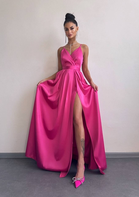 Атласна сукня максі  | PUSHKA SHOP