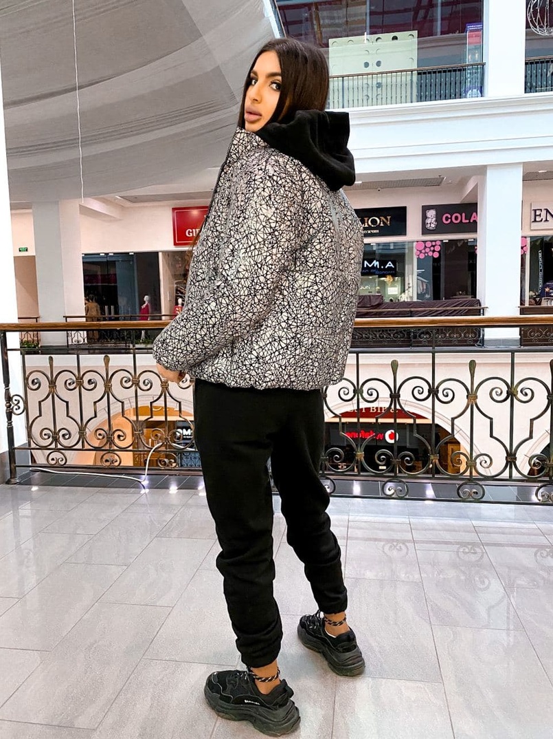 Рефлективный укорочённый зимний дутик Рефлективный укорочённый зимний дутик | PUSHKA SHOP