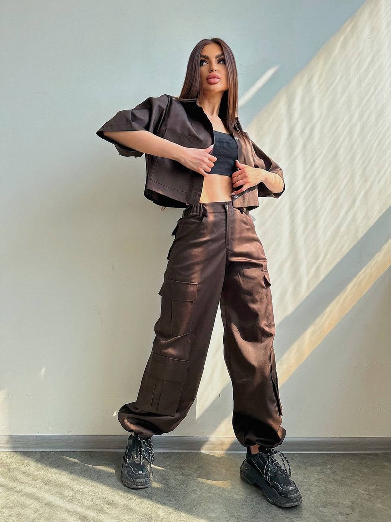 Комплект: сорочка та штани карго Комплект: сорочка та штани карго | PUSHKA SHOP