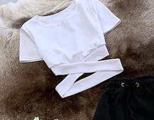 Белый топ переплет  | PUSHKA SHOP