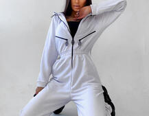 Приталенный комбинезон на молнии  | PUSHKA SHOP