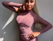 Сукня міді з драпіруванням   | PUSHKA SHOP