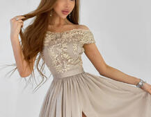 Платье-макси с кружевным верхом Платье-макси с кружевным верхом | PUSHKA SHOP