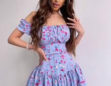 Сукня- міні у квітковий принт | PUSHKA SHOP