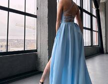 Сукня максі  зі шнурівкою на спинці | PUSHKA SHOP