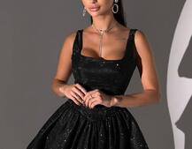 Сяюча корсетна  сукня міні  | PUSHKA SHOP