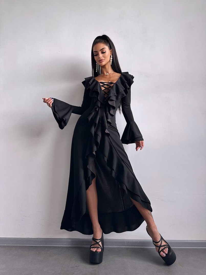 Сукня з воланами  | PUSHKA SHOP