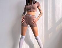 Комплект: топ на ґудзиках + велосипедки | PUSHKA SHOP