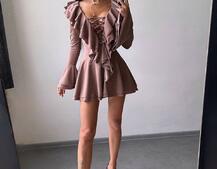 Сукня з з воланами на ґудзиках Сукня з з воланами на ґудзиках | PUSHKA SHOP