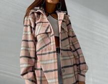 Кашемировая рубашка в клетку с капюшоном  | PUSHKA SHOP