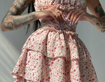 Платье с пышной юбочкой и корсетом | PUSHKA SHOP