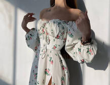 Сукня міді з квітковим принтом  Сукня міді з квітковим принтом  | PUSHKA SHOP