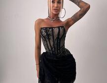 Мереживна сукня міні зі шлейфом Мереживна сукня міні зі шлейфом | PUSHKA SHOP