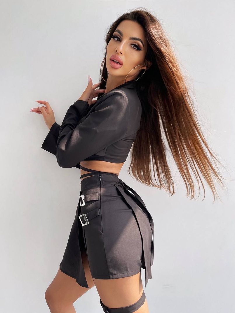 Костюм : піджак + спідниця-шорти із застібкою на ніжці | PUSHKA SHOP