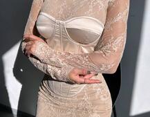 Комплект: мереживна сукня міні + корсет  | PUSHKA SHOP