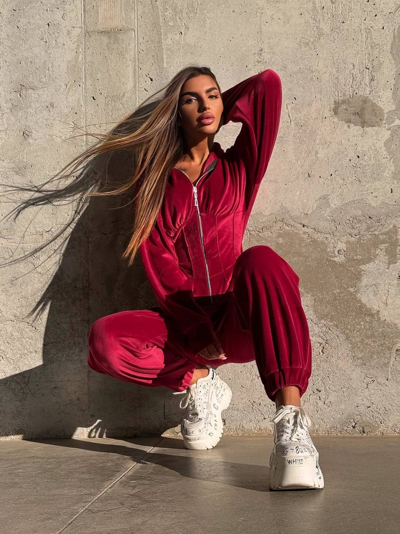 Велюровий комбінезон з елементами корсету | PUSHKA SHOP