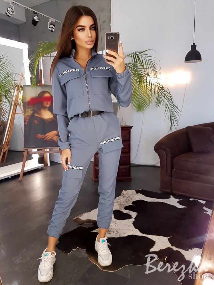 Серые брюки-карго  | PUSHKA SHOP