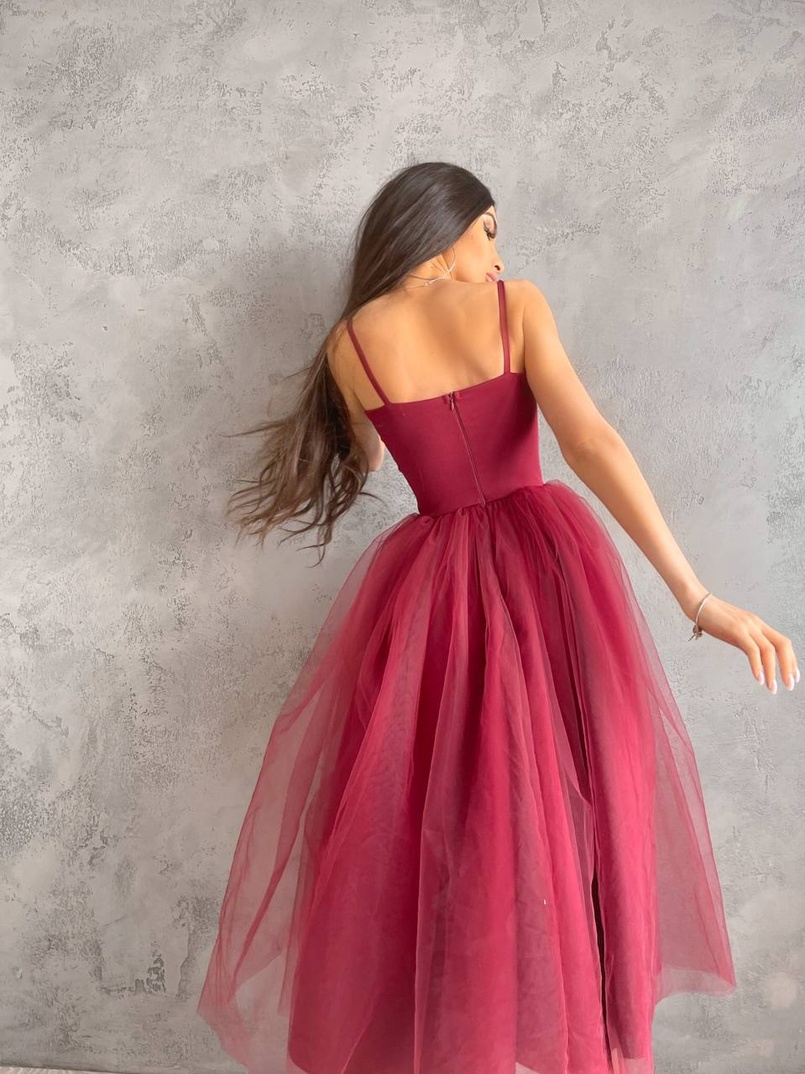 Платье-бюстье с чашечками и пышной юбкой Платье-бюстье с чашечками и пышной юбкой | PUSHKA SHOP