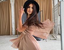 Шифоновый ромпер с расклешенными рукавами  Шифоновый ромпер с расклешенными рукавами  | PUSHKA SHOP