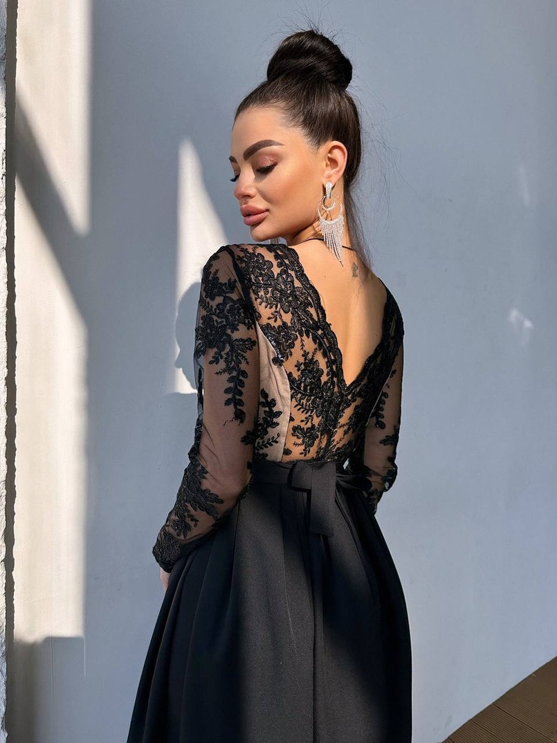 Сукня максі з мереживом  | PUSHKA SHOP