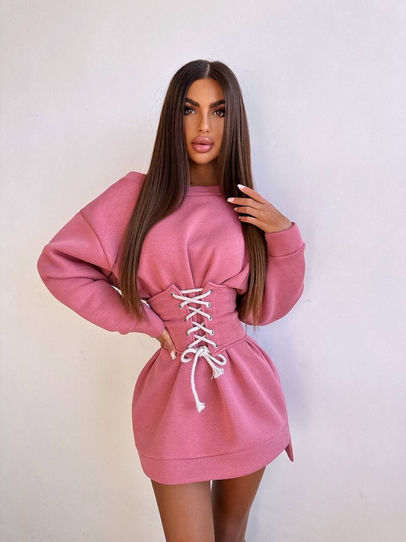 Тепле затишне худі over-size на флісі + корсет на шнурівці Можна носити з корсетом та без Тепле затишне худі over-size на флісі + корсет на шнурівці Можна носити з корсетом та без | PUSHKA SHOP