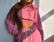 Базовий костюм на флісі з об'ємними капюшоном Базовий костюм на флісі з об'ємними капюшоном | PUSHKA SHOP