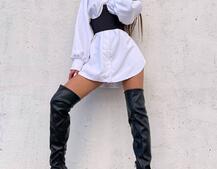 Приталена сорочка + корсет  | PUSHKA SHOP