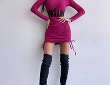 Сукня-міні  з елементами корсету  Довжину спідниці можна регулювати  | PUSHKA SHOP