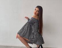 Комплект: платье с расклешенными рукавами + корсет  Комплект: платье с расклешенными рукавами + корсет  | PUSHKA SHOP