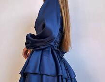 Комплект: сукня з подвійною спідницею + корсет, декорований стразами    | PUSHKA SHOP