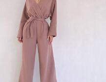 Комбінезон із широкими брюками з ангори | PUSHKA SHOP