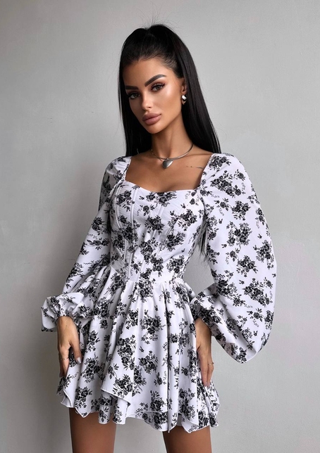 Корсетна сукня з подвійною спідницею  | PUSHKA SHOP