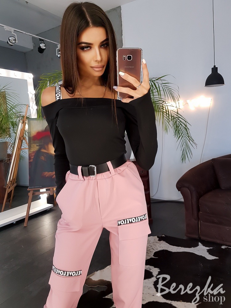 Брюки-карго цвета пудра Брюки-карго цвета пудра | PUSHKA SHOP