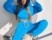 Базовий костюм на флісі з об'ємними капюшоном | PUSHKA SHOP