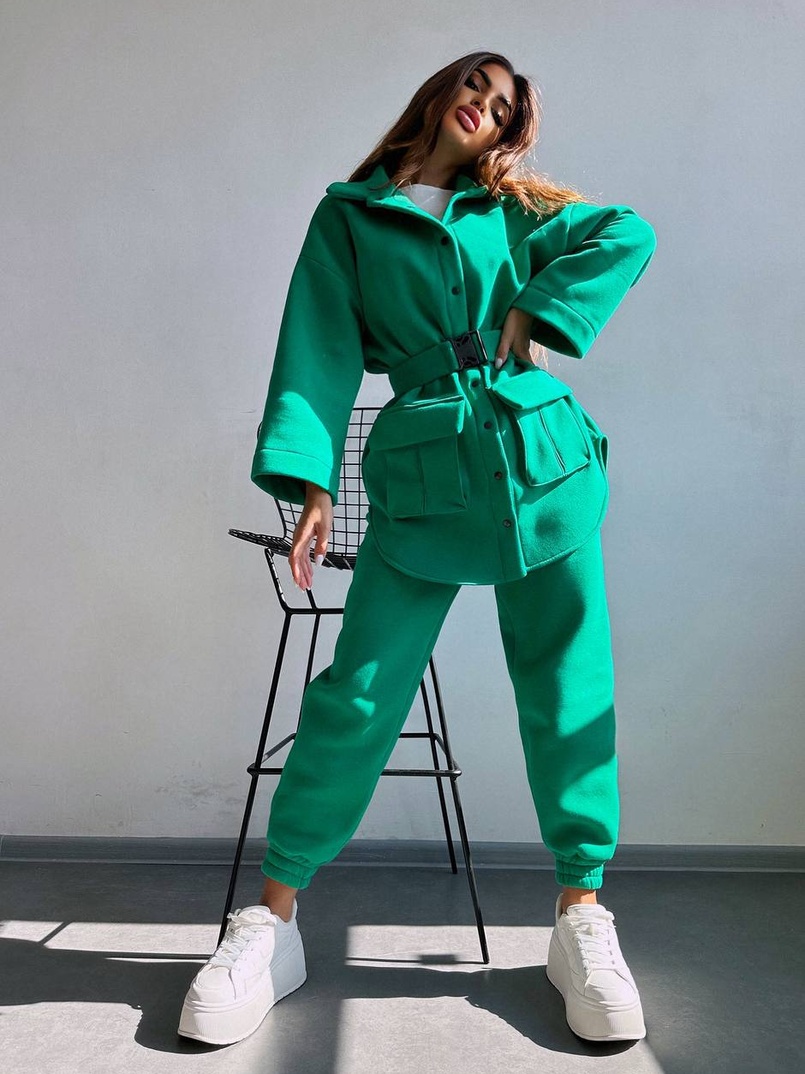 Комплект: тепла сорочка на кнопках + джоггери | PUSHKA SHOP