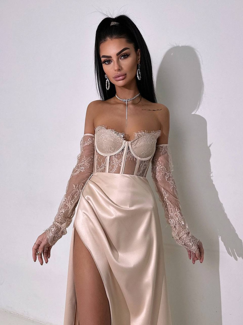 Комплект: мереживний корсет  +  спідниця максі   | PUSHKA SHOP