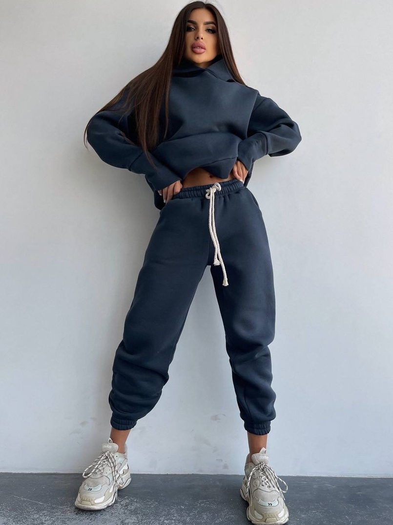 Тёплый комплект: худи + спортивные штаны  Тёплый комплект: худи + спортивные штаны  | PUSHKA SHOP