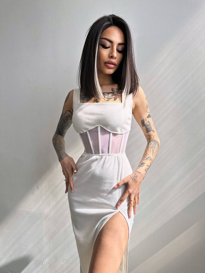 Сукня-міді з елементами корсету Сукня-міді з елементами корсету | PUSHKA SHOP