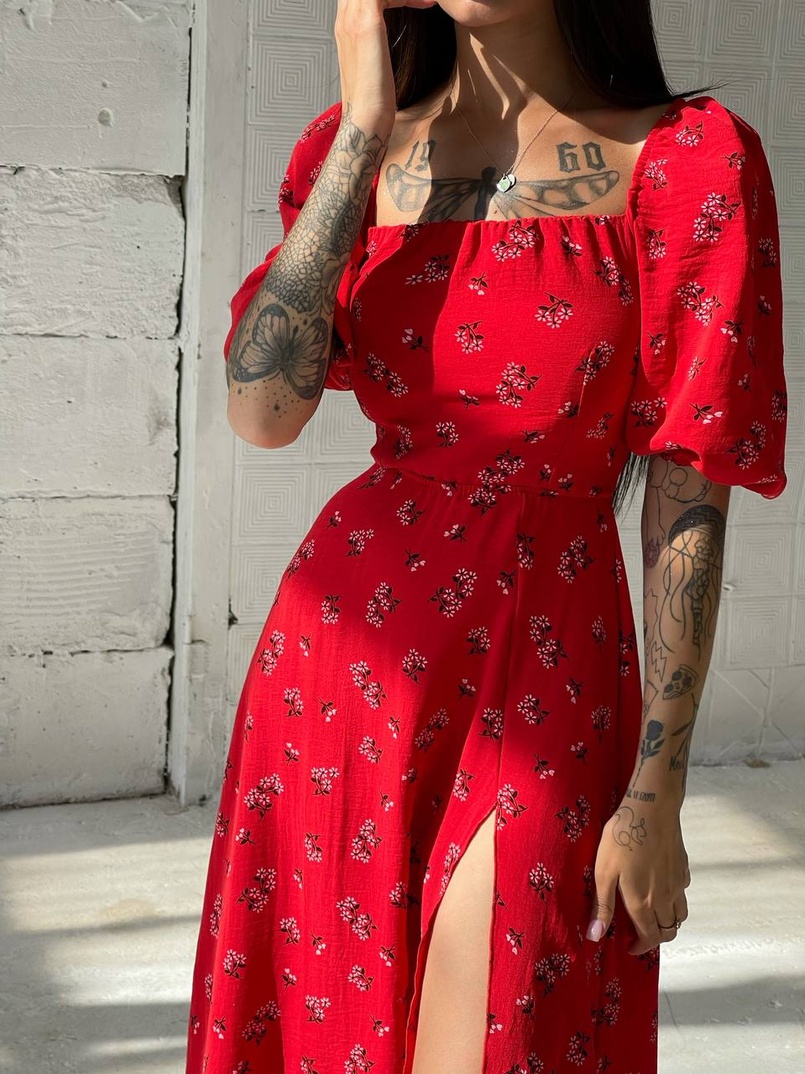 Платье миди со шнуровкой на спинке  Платье миди со шнуровкой на спинке  | PUSHKA SHOP