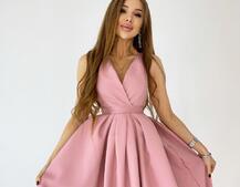 Платье макси с разрезом на юбке и запахом на груди   | PUSHKA SHOP