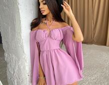 Шифоновый ромпер с расклешенными рукавами Шифоновый ромпер с расклешенными рукавами | PUSHKA SHOP