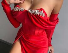 Оксамитова сукня максі декорована стразами Ручна робота Оксамитова сукня максі декорована стразами Ручна робота | PUSHKA SHOP