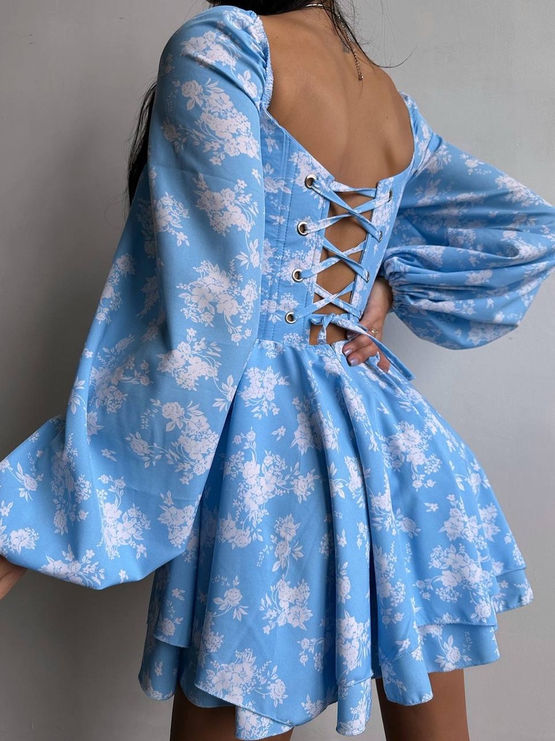 Корсетна сукня з подвійною спідницею  | PUSHKA SHOP