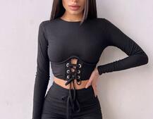 Трикотажний комплект: корсетний топ + легінси | PUSHKA SHOP