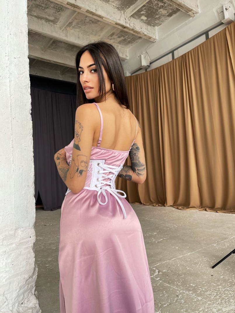 Платье-комбинация + корсет из кружева с жемчугом Платье-комбинация + корсет из кружева с жемчугом | PUSHKA SHOP